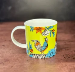 Repeat Repeat Menagerie Fox Bone China Mug- Green- Whimsical|Animals