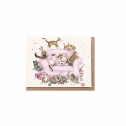 Wrendale Designs 'Meowy Christmas' Cat Gift Enclosure Card- Greeting Cards