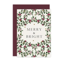Catherine Lewis Merry & Bright - 'Merry Nouveau' Card- Christmas Cards|Christmas
