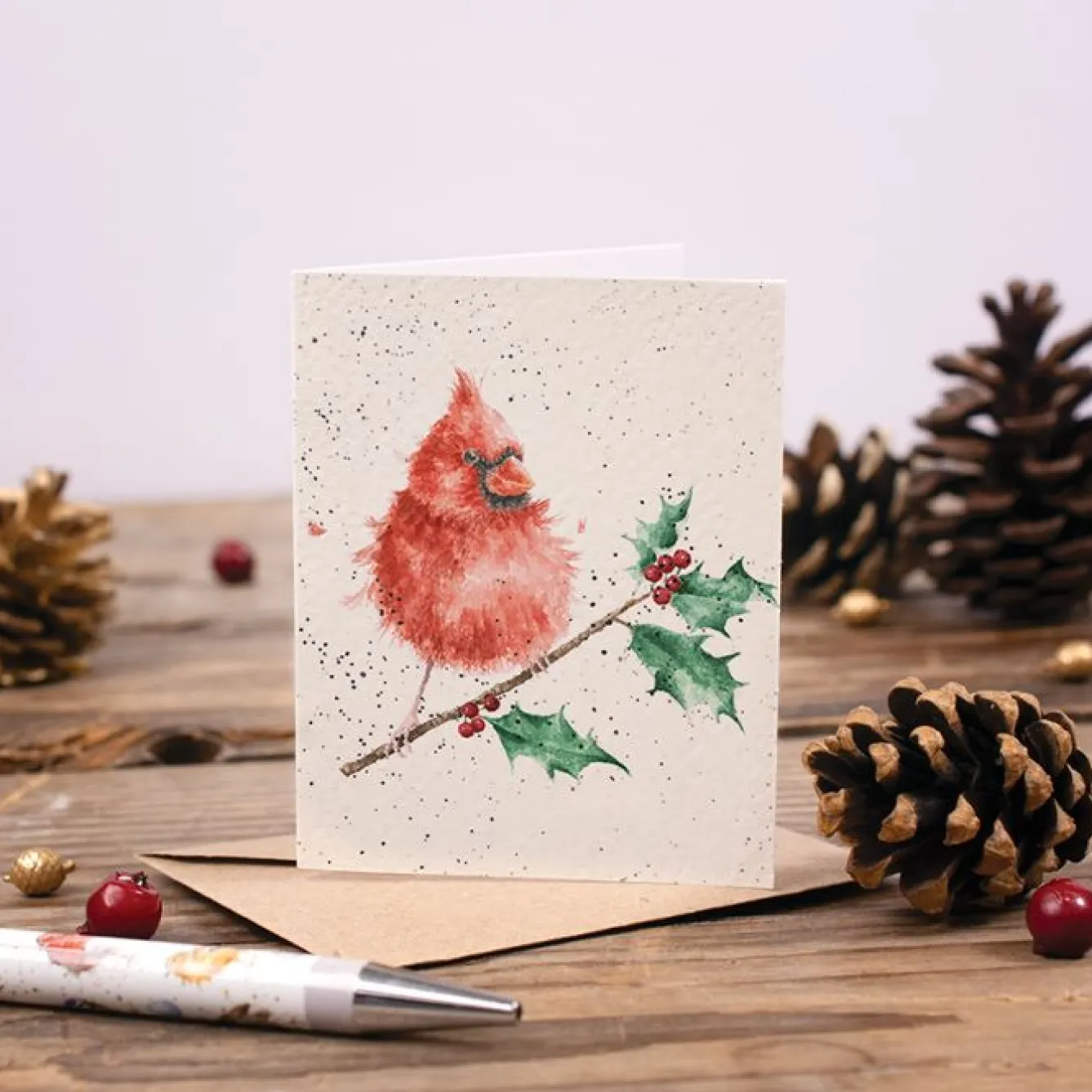 Wrendale Designs 'Merry and Bright' Cardinal Gift Enclosure Card- Christmas Cards|Christmas