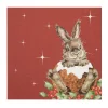 Wrendale Designs 'Merry Little Christmas' Rabbit Paper Napkins- Napkins