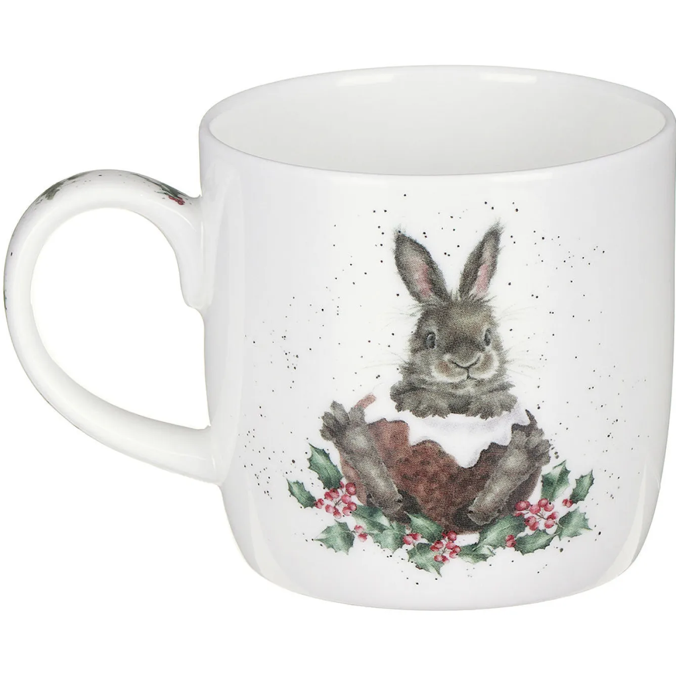 Wrendale Designs 'Merry Little Christmas' Rabbit Small Bone China Mug (11oz)- Animals|Animals