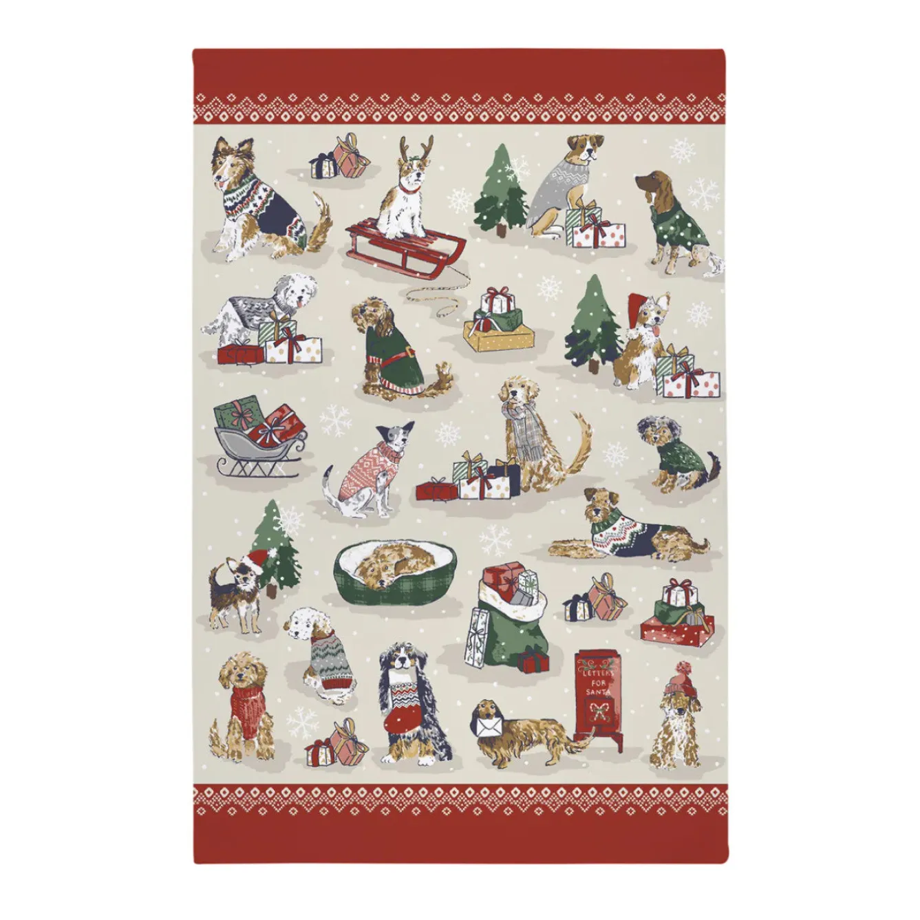 Ulster Weavers Merry Mutts Cotton Tea Towel- Christmas|Tea