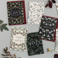Catherine Lewis Merry Nouveau - Box of 8 Luxury Botanical Christmas Cards- Christmas Cards|Christmas