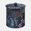 Sara Miller London Midnight Leopard Biscuit Barrel- Novelty|Storage