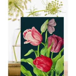 Madame Treacle Midnight Tulips Card- Greeting Cards