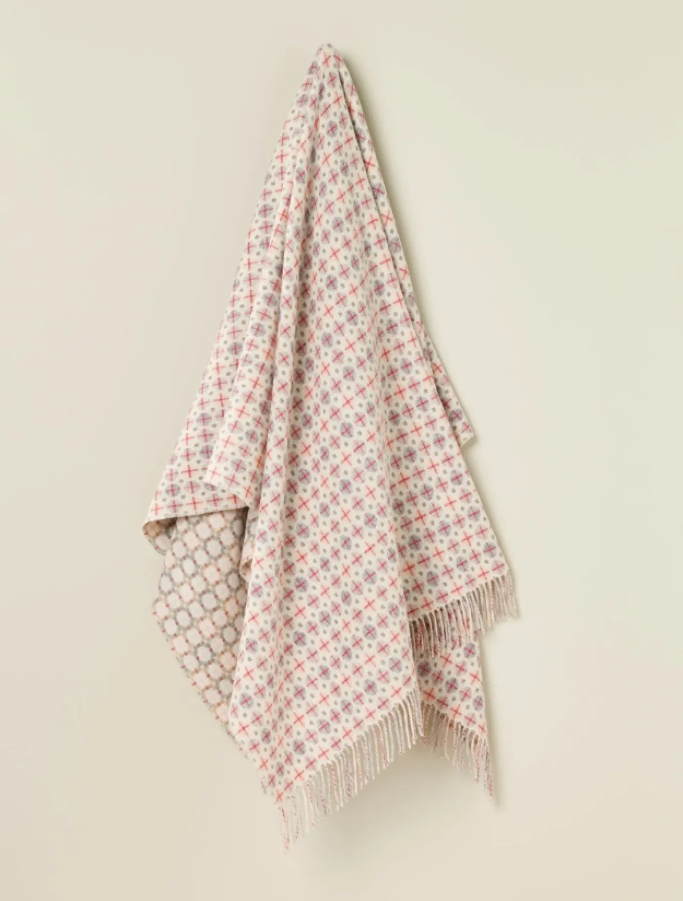 Bronte Moon Milan Blush Merino Lambswool Throw- Pillows & Throws|Bright Colors