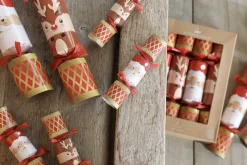 Heart and Soul Mini Santa and Reindeer 6in Christmas Crackers Box of 6- Christmas Crackers|Christmas