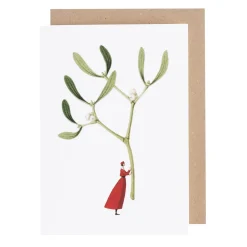 Laura Stoddart Mistletoe Greetings Card- Greeting Cards