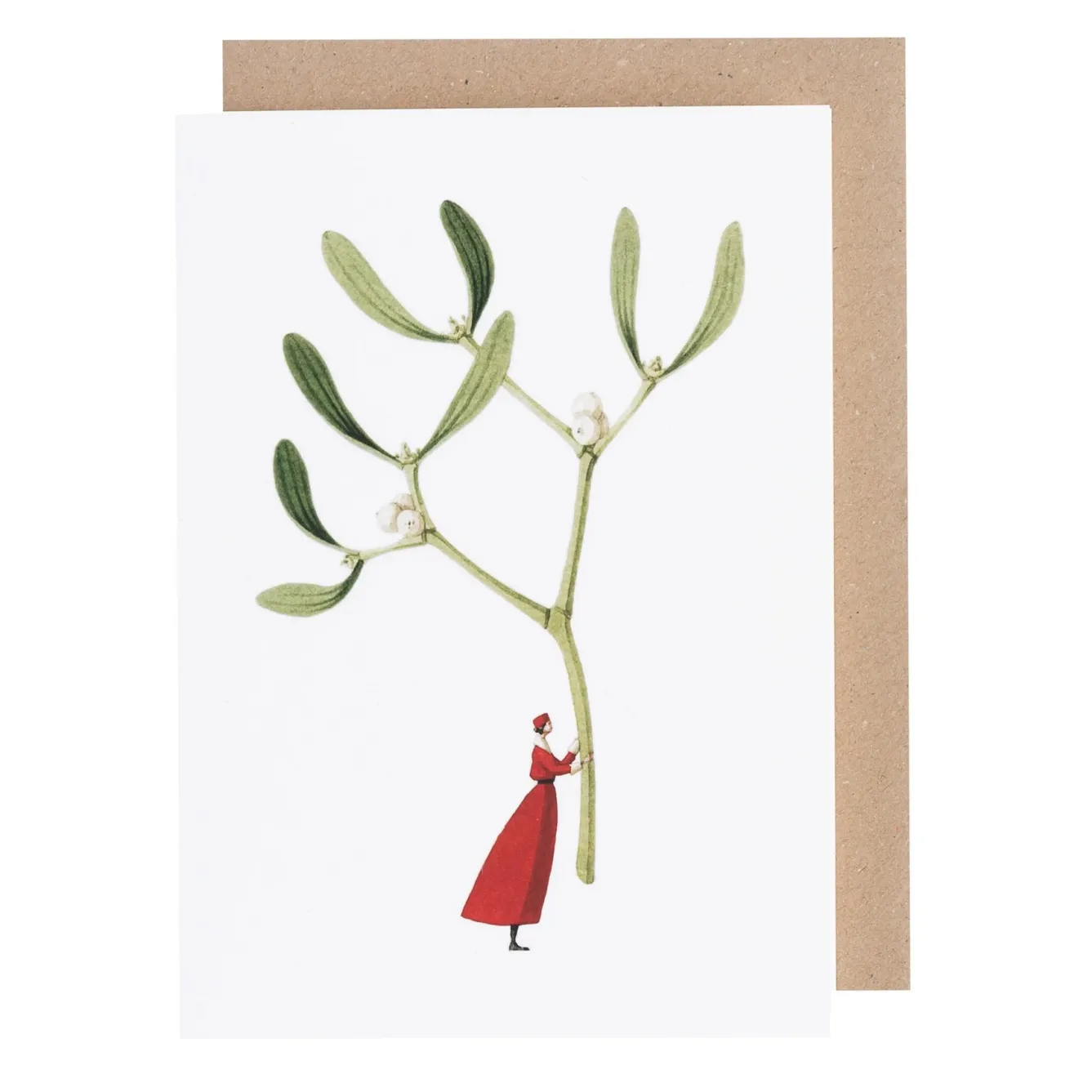 Laura Stoddart Mistletoe Greetings Card- Greeting Cards
