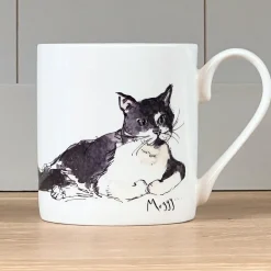 Mclaggan Smith Moggy Cat Bone China Mug- Tea|Whimsical