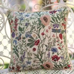 Signare Morning Garden Pillow- Pillows & Throws