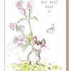 Paper Shed Design Mouse "Get Well Soon" Greetings Card- Greeting Cards