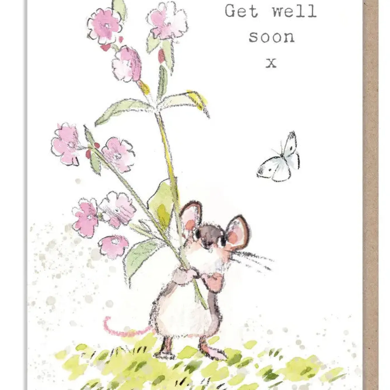 Paper Shed Design Mouse "Get Well Soon" Greetings Card- Greeting Cards