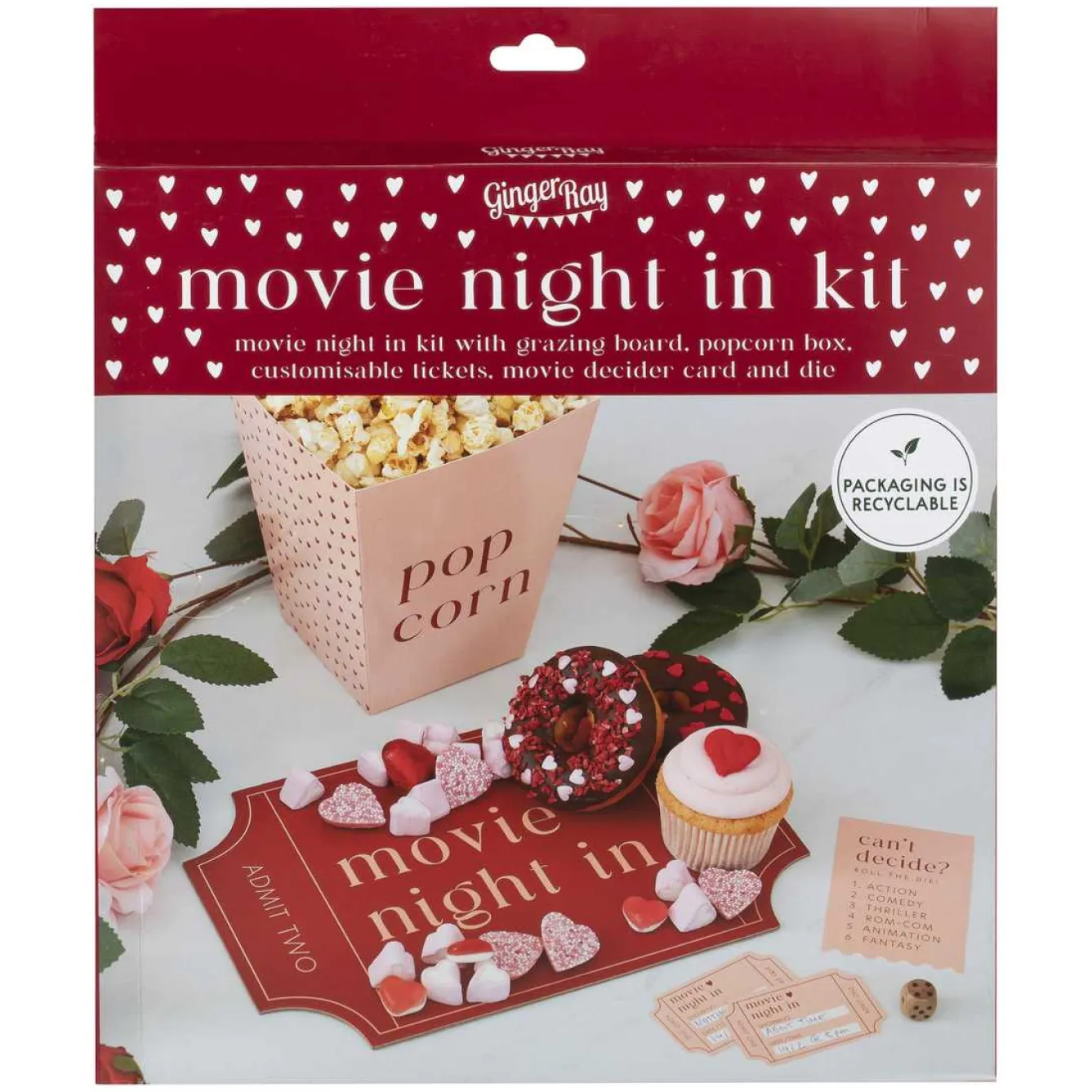 Ginger Ray Movie Night Box Kit- Valentine's Day|Seasonal Decor
