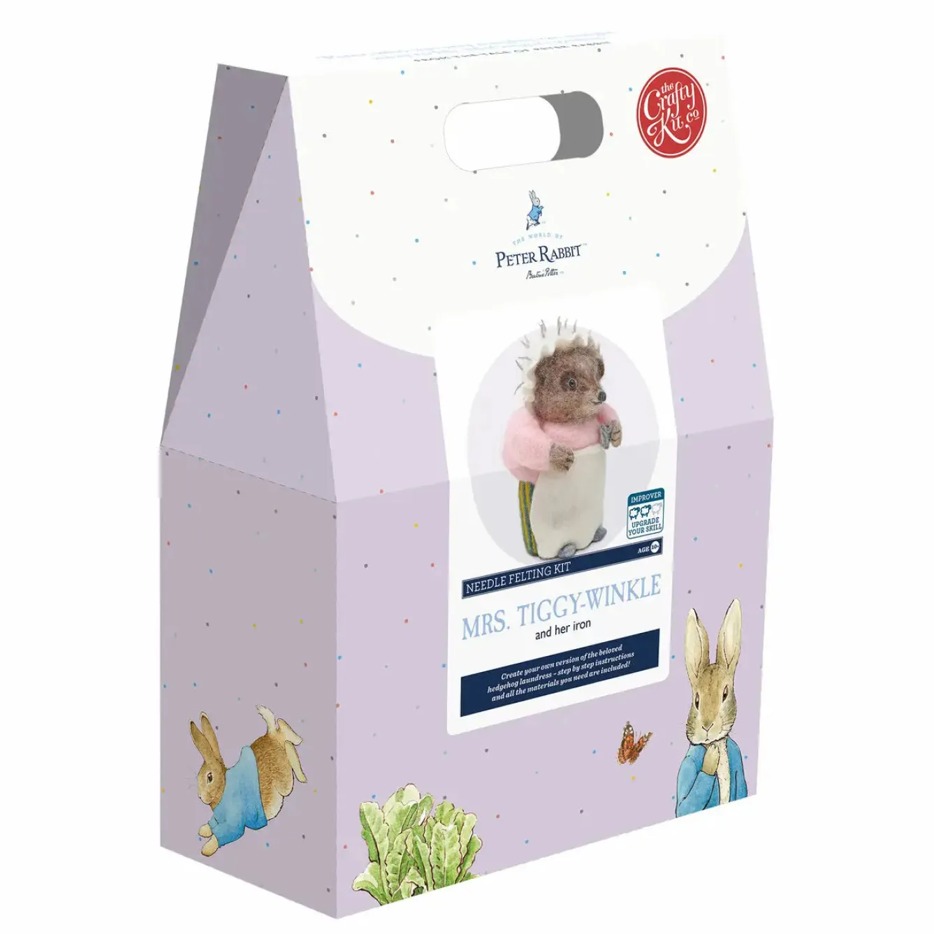 The Crafty Kit Co. Mrs Tiggy-Winkle Needle Felting Craft Kit- Easter|Crafts