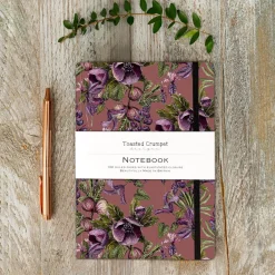 Toasted Crumpet Mulberry Mauve A5 Lined Notebook- Stationery