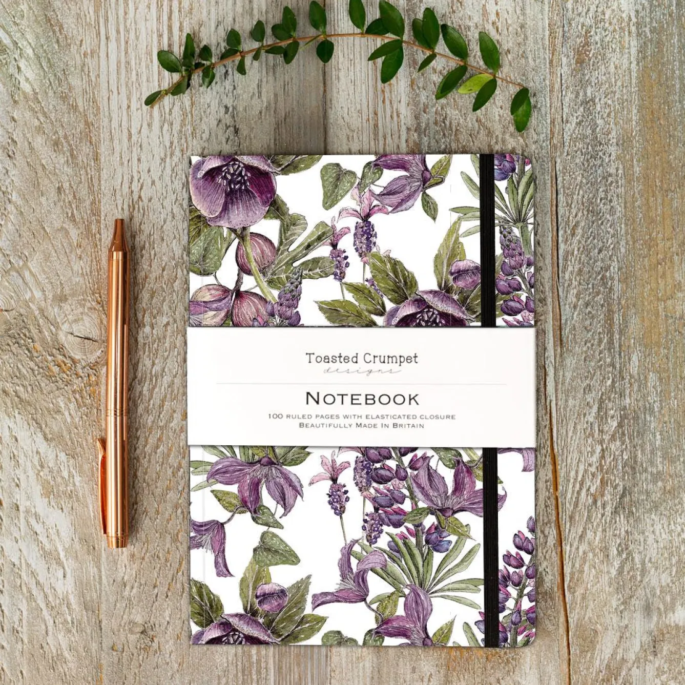 Toasted Crumpet Mulberry Pure A5 Lined Notebook- Stationery