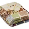 Bronte Moon Multiblock Geometric Beige Multi Merino Lambswool Throw- Pillows & Throws|Bright Colors