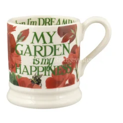 Emma Bridgewater My Garden is My Happiness 1/2 Pint Mug- Flowers & Garden