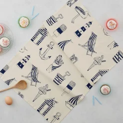Victoria Eggs Nautical Tea Towel- Tea|Tea Towels