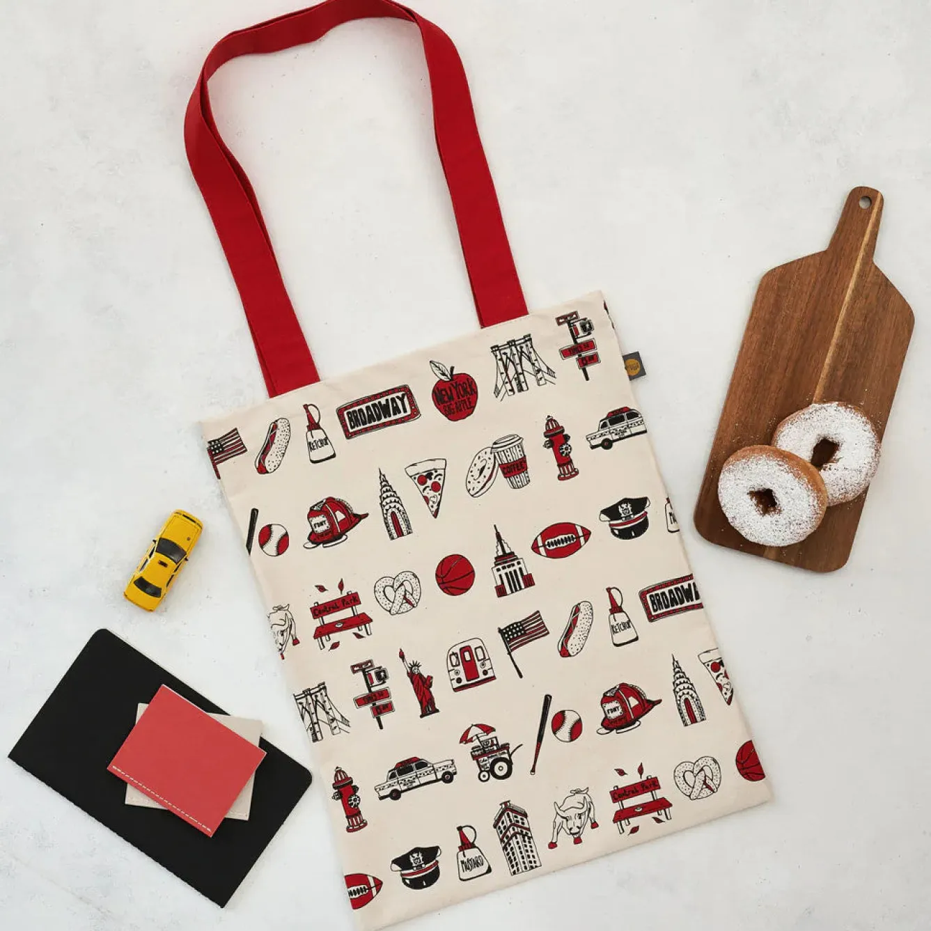 Victoria Eggs New York New York Canvas Tote Bag- Bags