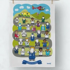 The Herdy Company NHS 75th Anniversary Cotton Tea Towel- Tea|Tea