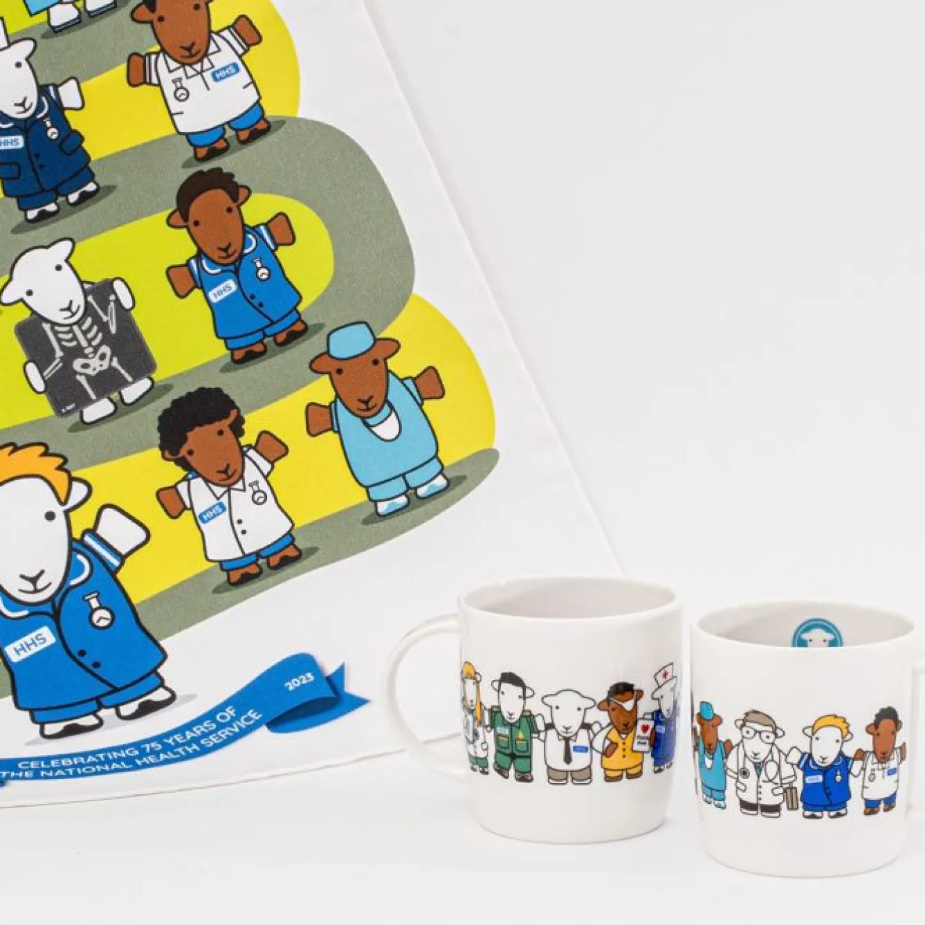 The Herdy Company NHS 75th Anniversary Cotton Tea Towel- Tea|Tea
