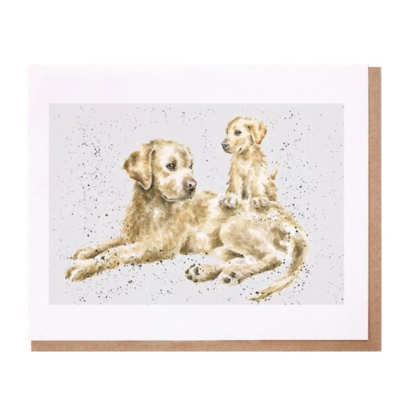 Wrendale Designs 'Nora and Meg' Golden Labrador Greetings Card- Greeting Cards|Children