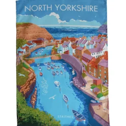 Town Towels North Yorkshire - Staithes Tea Towel- Tea|Tea Towels