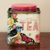 Elite Tins Nostalgia Square Tea Caddy- Tea|Tea Caddies