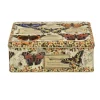 Elite Tins Nostalgia - Vintage Butterflies Deep Rectangular Tin- Flowers & Fruits|Storage