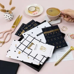 Notes & Clips Notes & Clips Black & Gold Stationery Box- Stationery