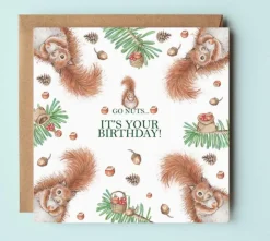 West Country Designs Nutty Squirrels Birthday Card- Greeting Cards