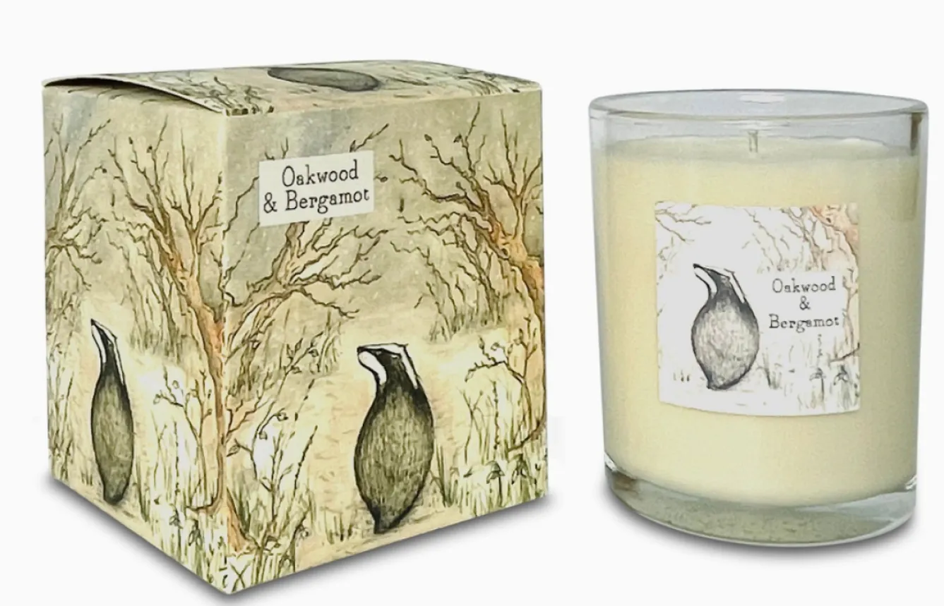 Heaven Scent Oakwood & Bergamot Candle - Badger- Home Fragrance