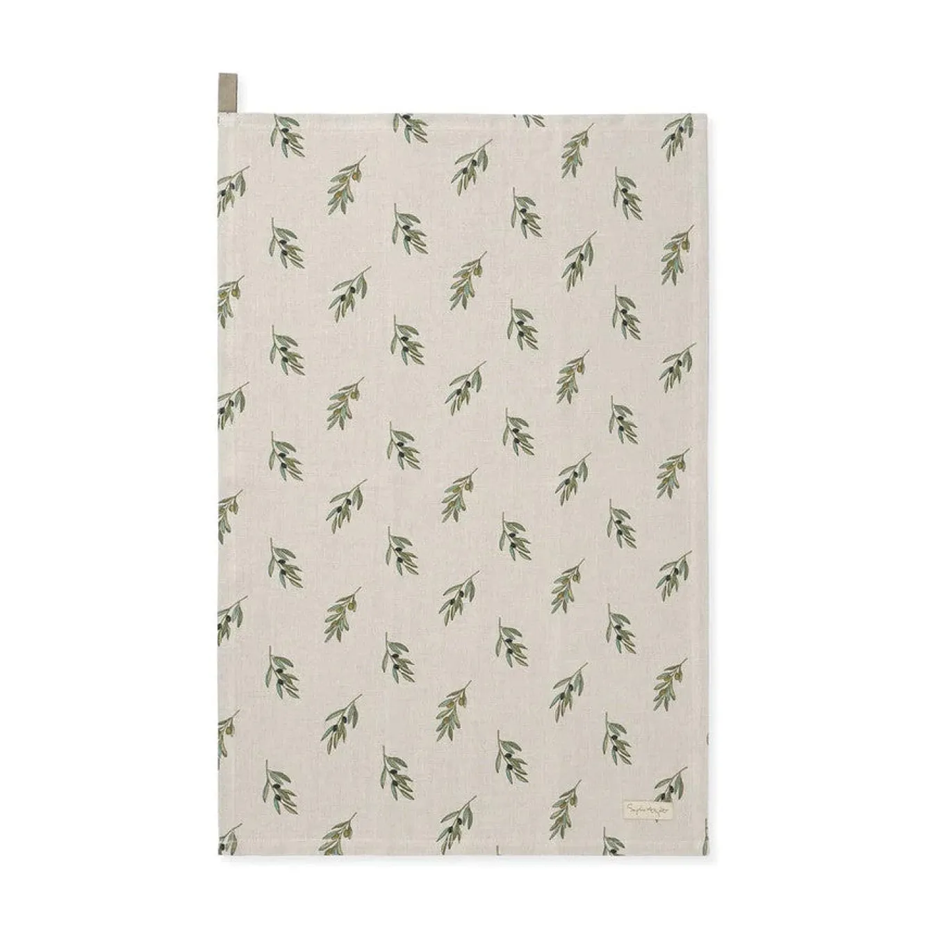 Sophie Allport Olive Branches Linen Tea Towel- Tea|Tea Towels