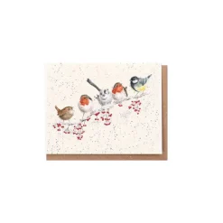 Wrendale Designs 'One Snowy Day' Birds Gift Enclosure Card- Christmas|Greeting Cards