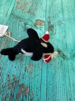 Amica Felt Orca with Present Felt Decoration- Christmas Decorations|Christmas