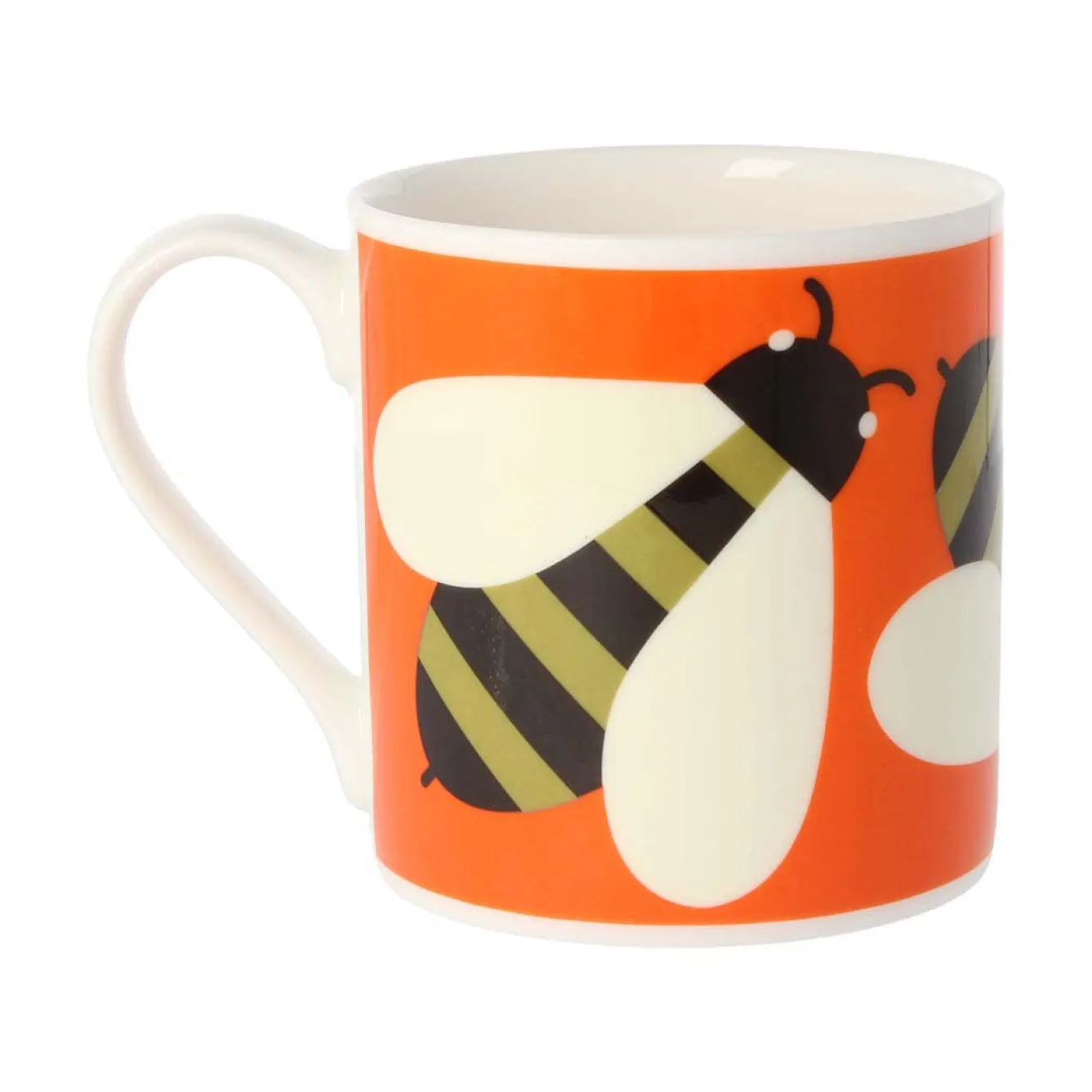 Orla Kiely Busy Bee Orange Bone China Mug- Tea|Bright Colors