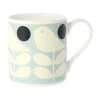 Orla Kiely Early Bird Light Blue Bone China Mug- Tea|Bright Colors