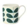 Orla Kiely Linear Stem Teal Bone China Mug- Tea|Bright Colors