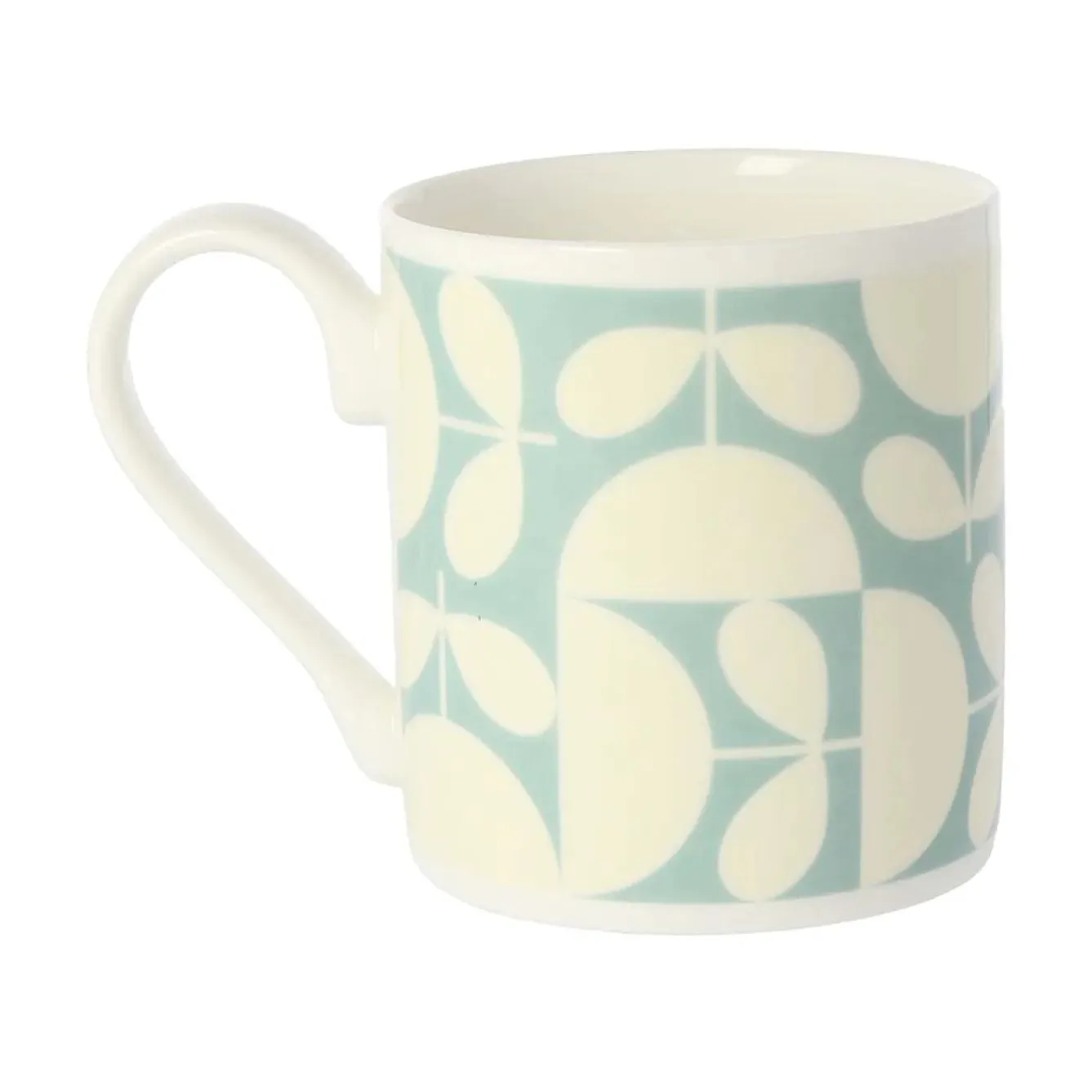 Orla Kiely Patchwork Aqua Bone China Mug- Tea|Blues
