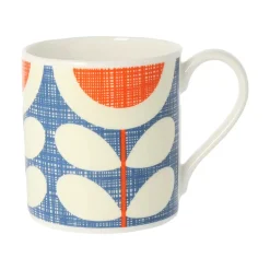 Orla Kiely Scribble Sunflower Blue Bone China Mug- Tea|Bright Colors