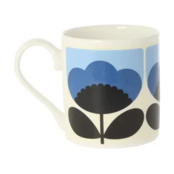 Orla Kiely Spring Bloom Blue Bone China Mug- Tea|Bright Colors