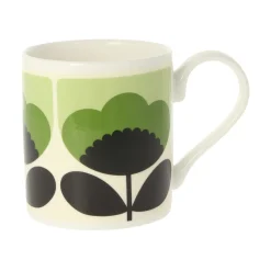Orla Kiely Spring Bloom Green Bone China Mug- Tea|Bright Colors