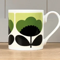 Orla Kiely Spring Bloom Green Bone China Mug- Tea|Bright Colors
