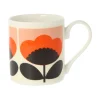 Orla Kiely Spring Bloom Orange Bone China Mug- Tea|Bright Colors