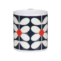Orla Kiely 60's Stem Navy Bone China Mug- Tea|Bright Colors