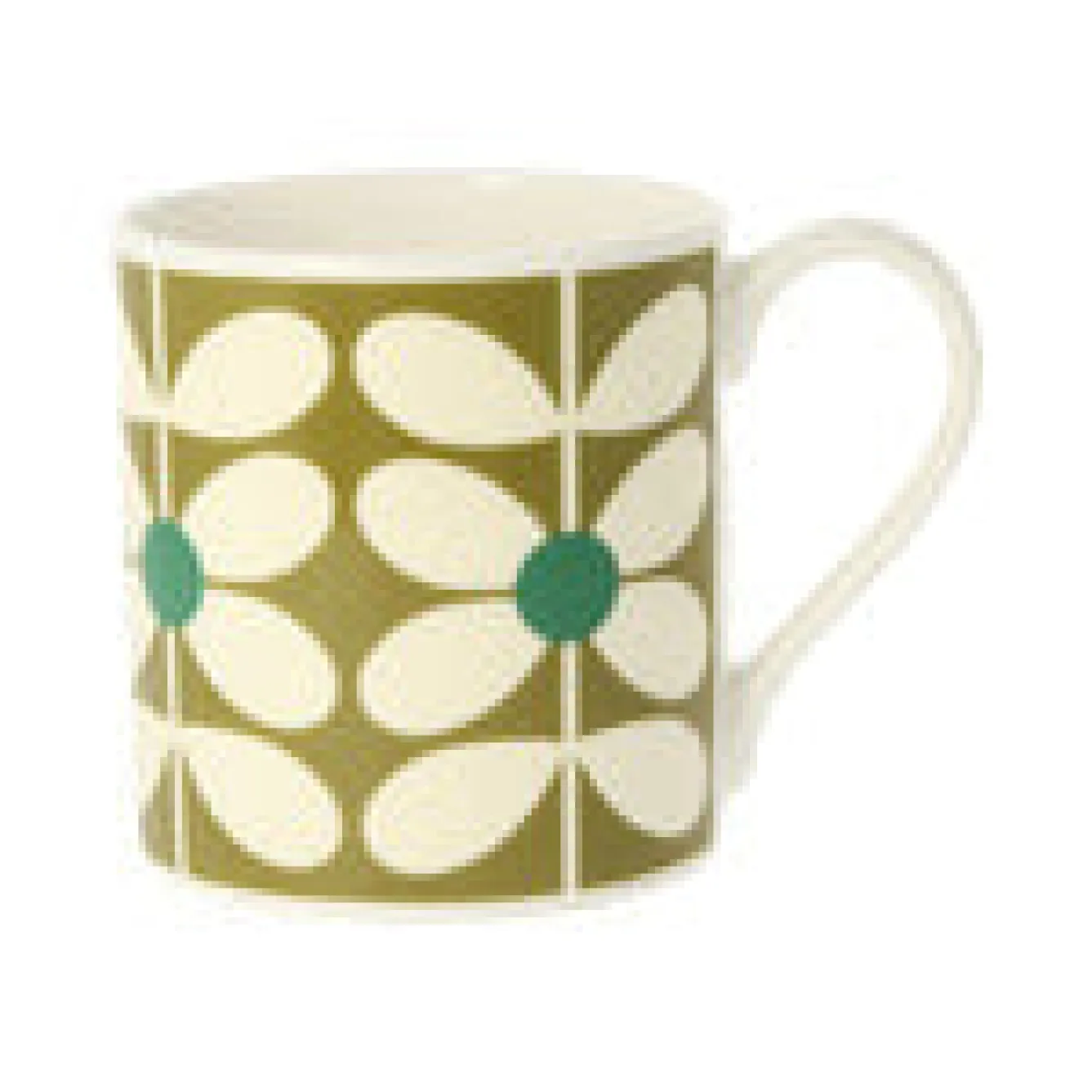 Orla Kiely 60's Stem Olive Bone China Mug- Tea|Bright Colors