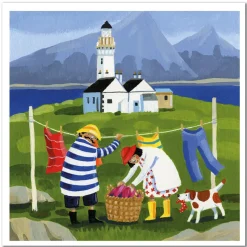 Emma Ball Ornsay Washing Day Greetings Card- Greeting Cards
